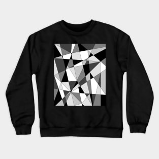 geometric black grey and white design Crewneck Sweatshirt